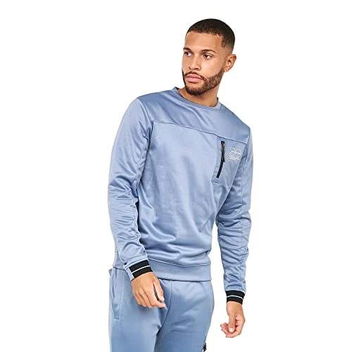 Mens Catmoore Crew Neck Track Top (M) (Steel Blue)