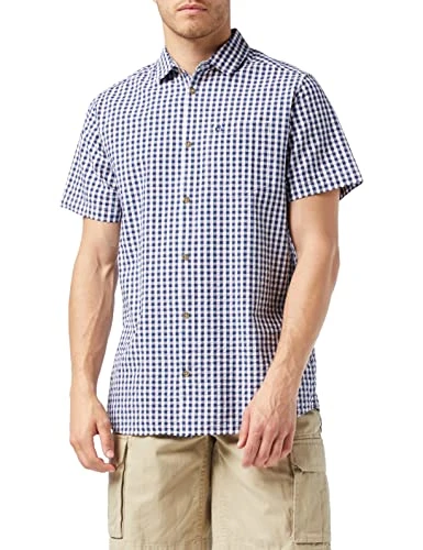 Men's Centro Short Sleeve Shirt, Posdnblu Chk, L