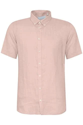 Men's Cfanton 0071 SS 100% Linen Shirt, Rose Smoke (141506), XL