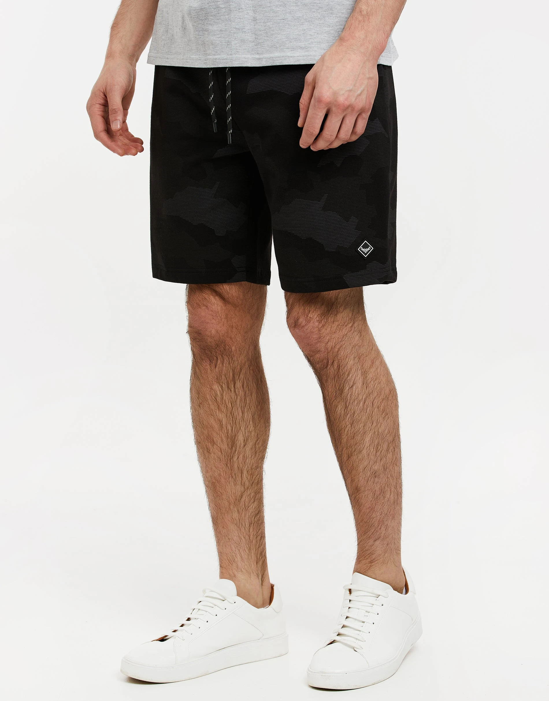 Men's Charcoal Camo Sweat Shorts