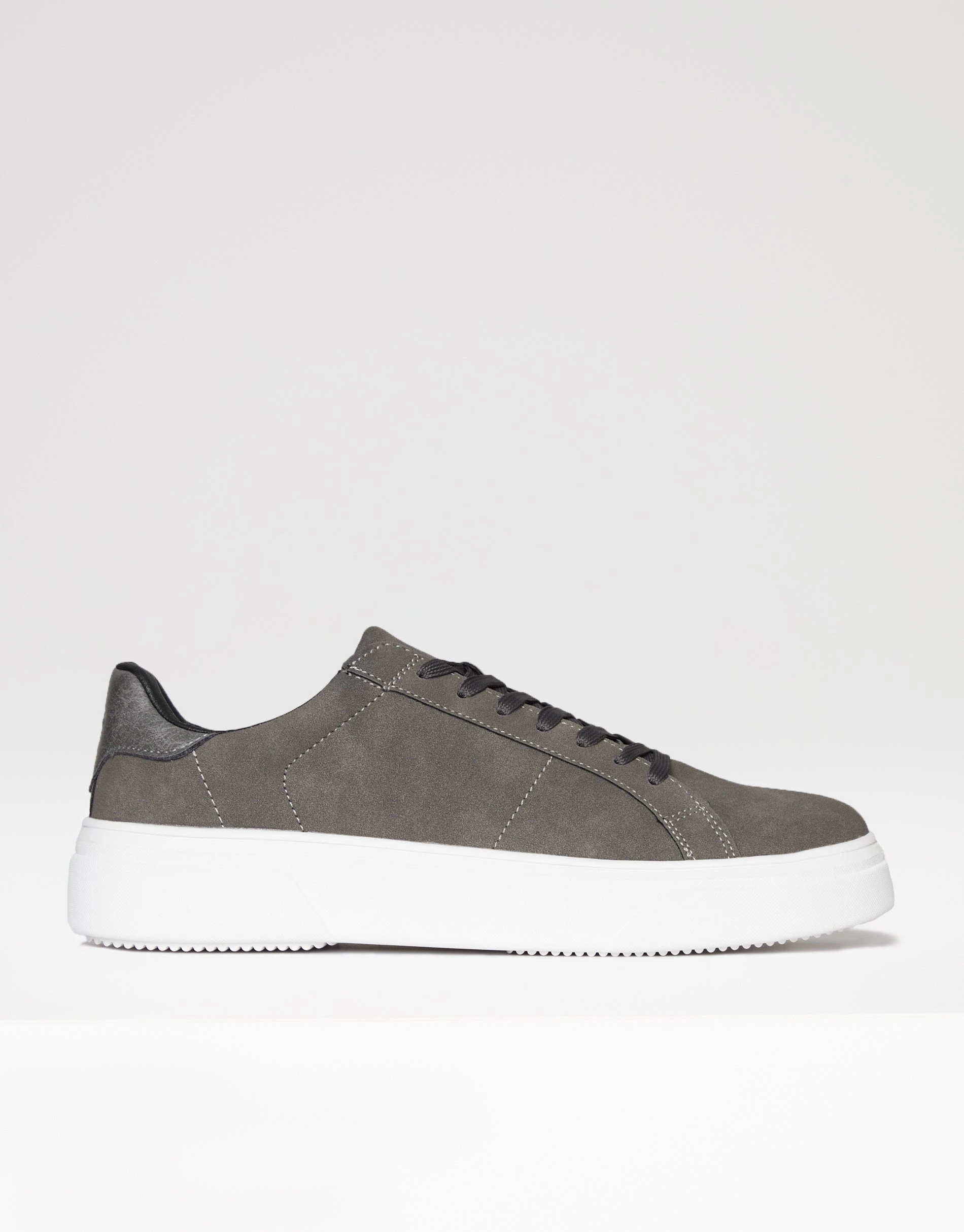 Men's Charcoal Raised Sole Court Trainers