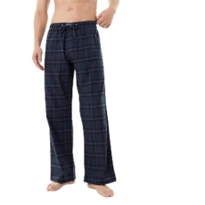 Mens Check Brushed Flannel Pants Navy Check M Mens Check Brushed Flannel Pants Navy Check M