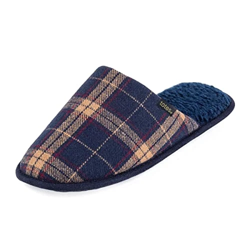 Mens Check Mule Slippers