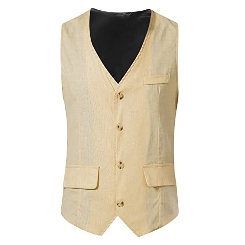 Men's Check Waistcoats Formal Classic Plaid Waistcoat Wedding Casual Tartan Suit Vest Modern Fit formal Waistcoats for Men lapel Mens Casual Blazer Slim Fit Suit Jackets party Waistcoat