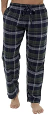 Mens Checked Lounge Pyjama Pants Navy XL