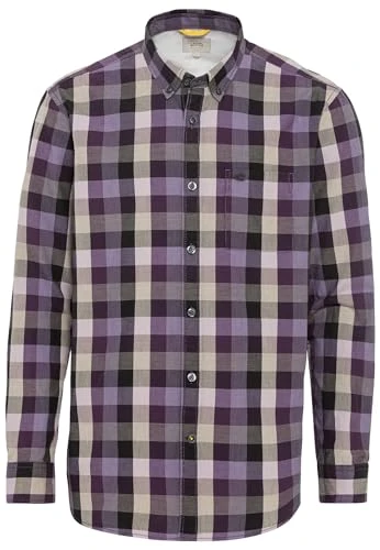 Men's Checked Shirt Shirt , Lavender,XL