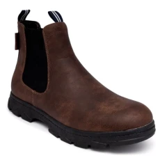 Men's Chelsea Boot Slip-On Dress Ankle Shoe Chukka Desert Boots-Wuzer, Brown Smooth, 7 UK