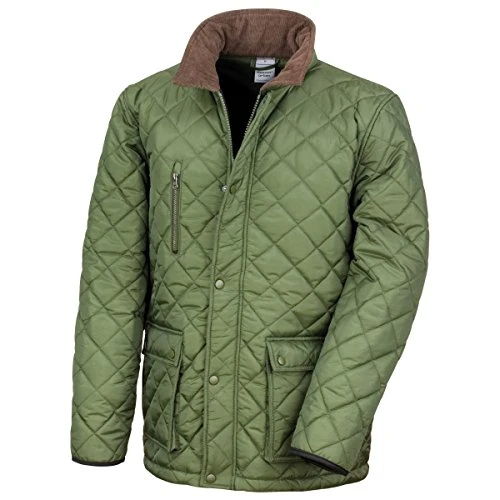 Mens Cheltenham Gold Fleece Lined Jacket (Water Repellent & Windproof) (M) (Olive)