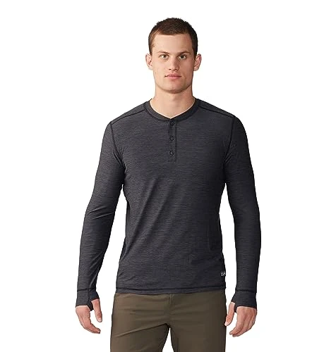 Men's Chill Action Ls Crew Sweatshirt, Black Heather, S