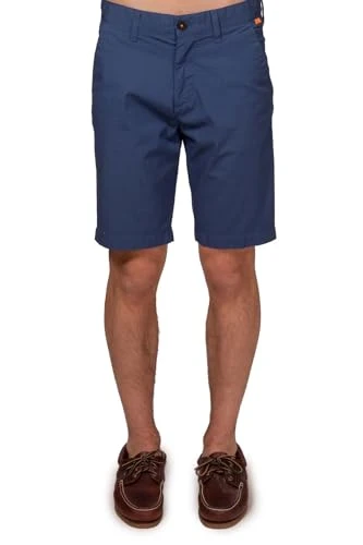 - Men's Chino Bermuda Shorts with Logo Patch, blue, 30