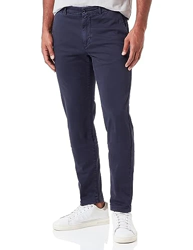 Men's Chino Brad Straight Fit with Stretch, Blue (Navy 088), 32W / 32L