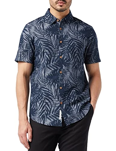 Men's Chris SLUB Shirt, Summer Tropical AOP_1 12292, S