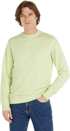 Men's CK Embro Badge Crew Neck J30J325270 Sweatshirts, Exotic Mint, 3XL