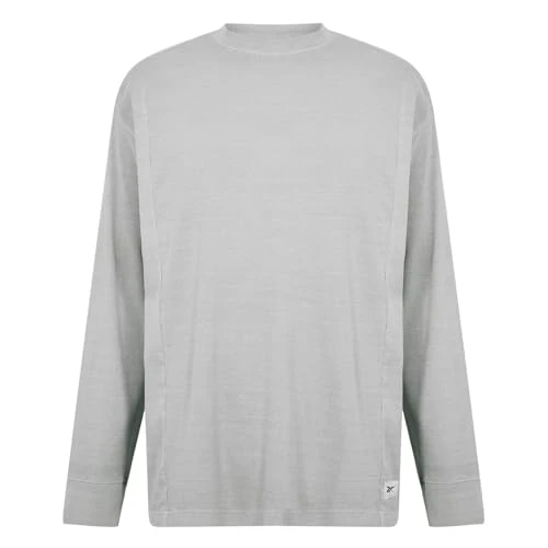 Mens Classic Crew Sweatshirt Long Sleeve Jumper Top Pure Grey 3 M