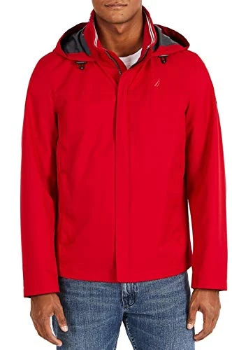 Men's Classic Fit Embroidered Levy Bomber Jacket Red, XXL