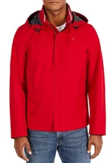 Men's Classic Fit Embroidered Levy Bomber Jacket Red, XXL Men's Classic Fit Embroidered Levy Bomber Jacket Red, XXL