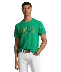 Men's Classic Fit Logo Jersey Short Sleeve T-Shirt, Preppy Green, Large