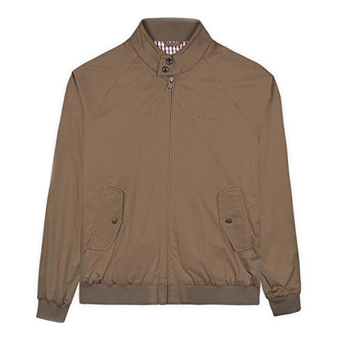 Mens Classic Harrington Bomber Jacket Mod Ska 59148 - Khaki