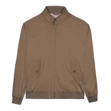 Mens Classic Harrington Bomber Jacket Mod Ska 59148 - Khaki Mens Classic Harrington Bomber Jacket Mod Ska 59148 - Khaki