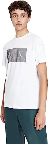 Men's Classic Jersey Milano Ax T-Shirt with Normal fit, White/Opulent Garden, XL