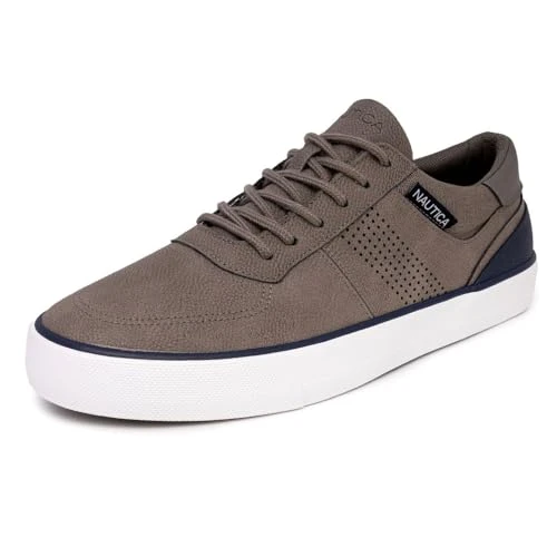 Men's Classic Lace-Up Boat Shoes Low Top Fashion Sneaker - Stylish and Comfortable Casual Shoe, Grey