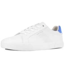 Men's Classic Lace-Up Low Top Fashion Sneaker Loafer - Stylish and Comfortable Casual Shoe, White Royal-colpa X, 8 UK