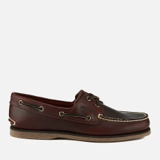 Mens Classic Leather Eye Boat Shoes - UK - Brown