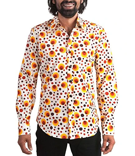 Men's Classic Long Sleeve Casual Shirt multi-coloured multicoloured - multi-coloured - XXL