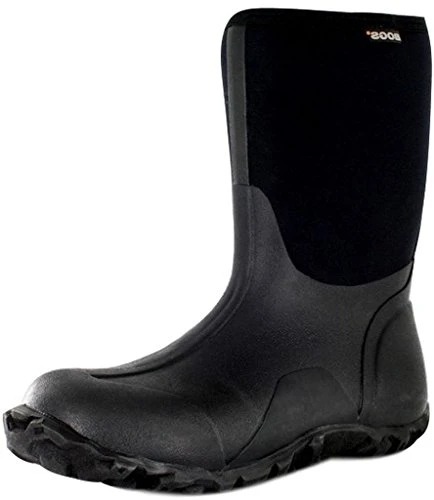 Men's Classic Mid Winter Snow Boot,Black, 8 UK