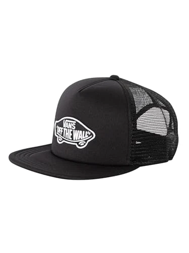 Mens Classic Off The Wall Flat Brim Trucker Baseball Cap Hat - Black