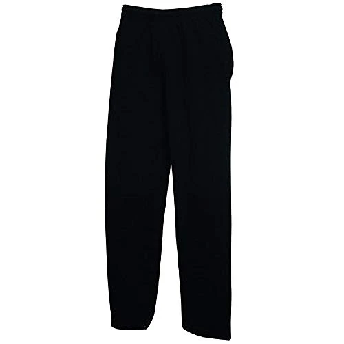 Men's Classic Open Hem Jog Sweatpants, Black, XL UK