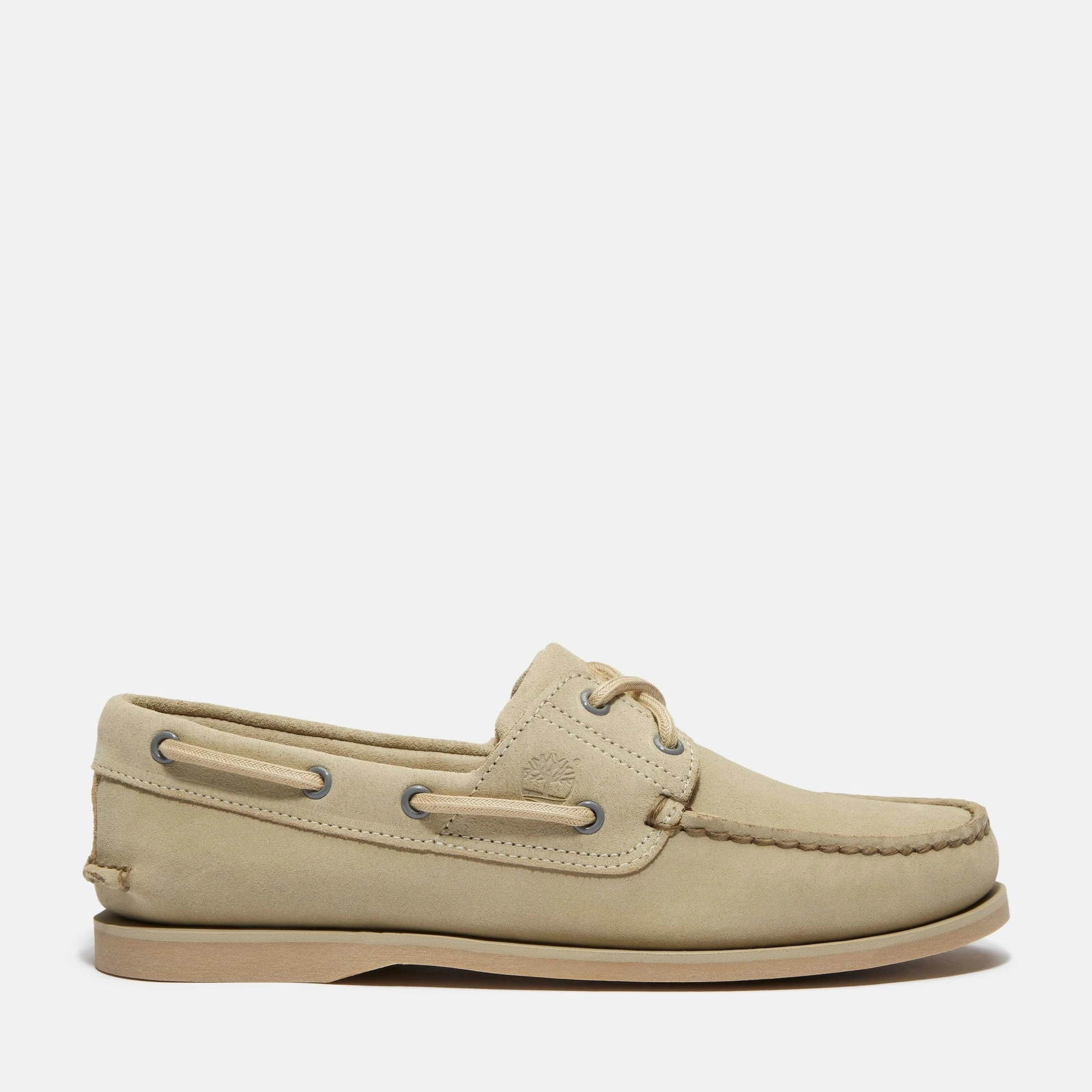 Mens Classic Pastel Suede Boat Shoes - Beige