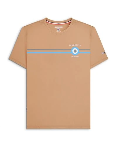 Mens Classic Stripe T-Shirt - Sand - XL