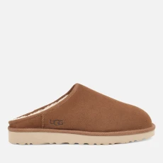 Mens Classic Suede Slippers - Tan