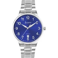 Men's Classic Windsor Blue Dial Silver Watch - Silver