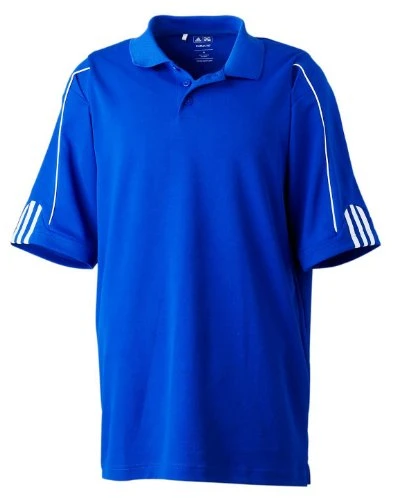 Men's Climalite® 3-Stripes Cuff Polo - Collegiate Royal/White - S (US)