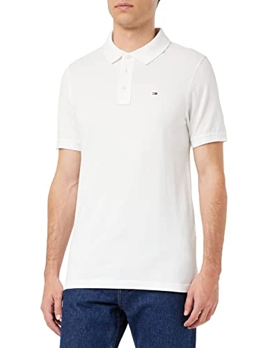 Mens Clothes -  Men - Designer T Shirts Men - Original Fine Pique Short Sleeve Polo - Classic White ​- Size M