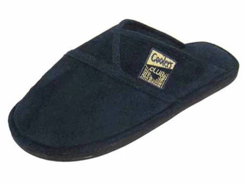 Mens Club Microsuede Slip-on Slipper Mules Soft and Warm (Navy) UK 7