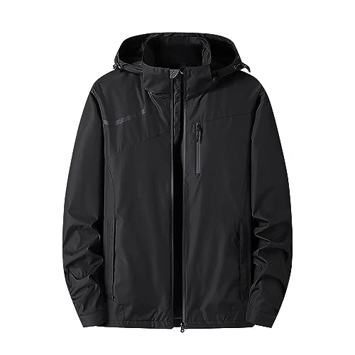 Men's Coat Deals Longline Coat Men Mens Bomber Jackets UK Men's Padded Jacket Light Summer Jacket Waterproof Raincoat Men Heated Jackets for Men Office Coat Deals Black