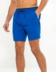 Men's Cobalt Blue Contrast Logo Swim Shorts