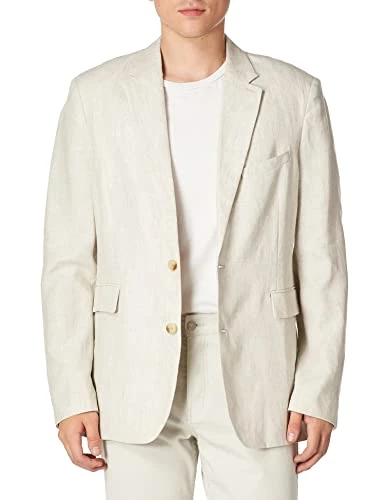 Men's Collection Delave 100% Sport Coat (Size Small-Xx-Large), Natural Linen