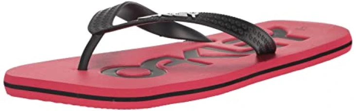 Men's College Flip Flop, Red Line, 14