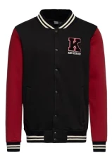 Men's College Jacket | Sweat Jacket | Baseball Jacket | Regular Fit | 50S | Rockabilly | Vintage | Rock 'n' Roll | Retro Style | Basic K, black, M