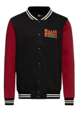 Men's College Jacket | Sweat Jacket | Baseball Jacket | Regular Fit | Tiki | Hawaii | Kahuna | 50S | Rockabilly | Vintage | Rock 'n' Roll | Retro Style | Comic Ar Killer Kahuna, black, M