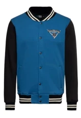Men's College Jacket | Sweat Jacket | Baseball Jacket | Regular Fit | V8 | Detroit | Muscle Cars | 50S | Rockabilly | Vintage | Rock 'n' Roll | Retro Style Speed Kings V8, blue, 5XL