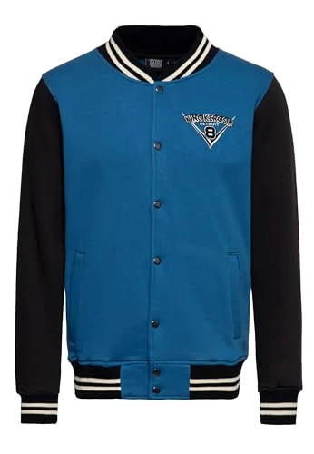 Men's College Jacket | Sweat Jacket | Baseball Jacket | Regular Fit | V8 | Detroit | Muscle Cars | 50S | Rockabilly | Vintage | Rock 'n' Roll | Retro Style Speed Kings V8, blue, 5XL