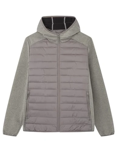 Men's Combined Hooded Jacket, Dark_Grey, S