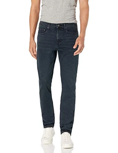 Men's Comfort Stretch Straight Slim-Fit Jean (Previously Goodthreads), Blue Black Vintage, 33W / 29L