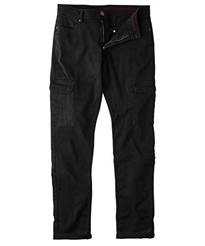 Men's Comfortable Cargos Casual Pants, A-Washed Black, 36R