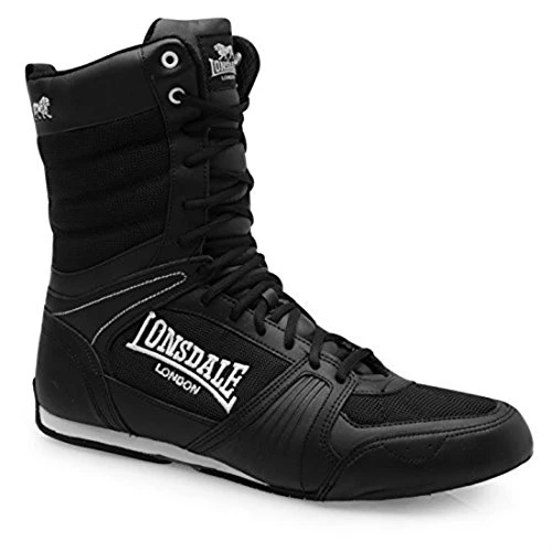 Mens Contender Boxing Boots Full Lace Up Sport Shoes Trainers Footwear Black/White UK 11